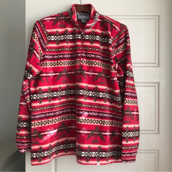NWOT Ariat Fleece Quarter Zip Sweater - Picture 2 of 6